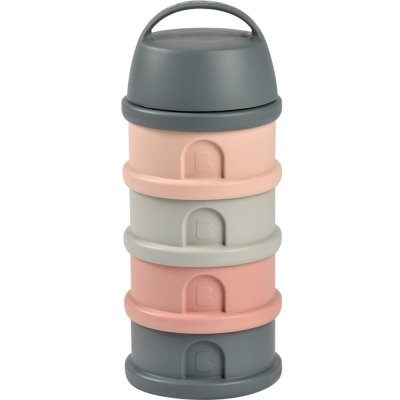 BEABA , Bo&icirc;te doseuse, 4 compartiments, mineral grey / pink