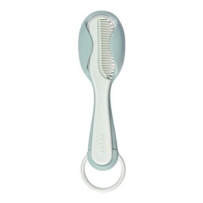 BEABA  Brosse et peigne b&eacute;b&eacute; bleu vert