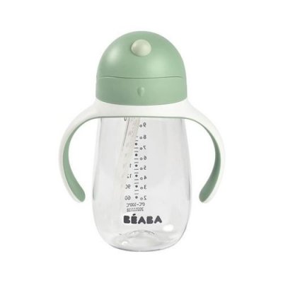 BEABA  Gourde enfant paille tritane 300 ml vert sauge 