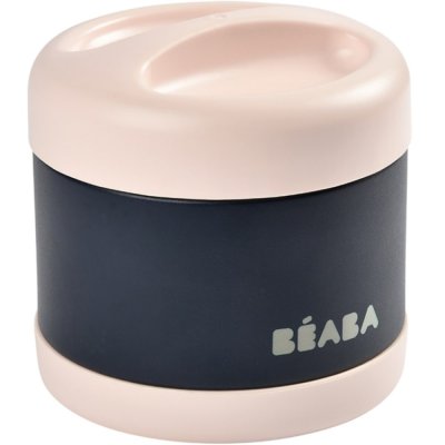 BEABA B&eacute;aba Portion Pot de Conservation Inox Isotherme Bleu Rose 500ml 
