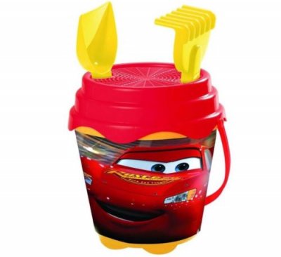 PARTNER Beach Toys Seau Garni &Oslash; 17 + Arrosoir Cars