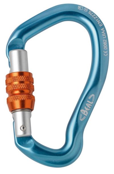 BEAL  Be Link Mousqueton de s&eacute;curit&eacute; &agrave; vis Mixte Adulte, Bleu