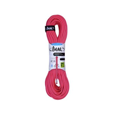 BEAL  - Corde d'escalade 3 normes - Joker Golden Dry 9,1mm Orange  - Taille 70 m