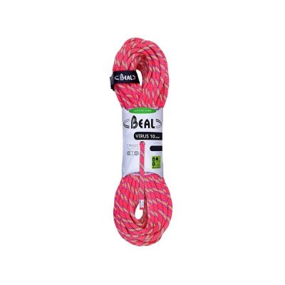 BEAL  - Corde d'escalade - Virus 10mm Pink  - Taille 80 m - Rose