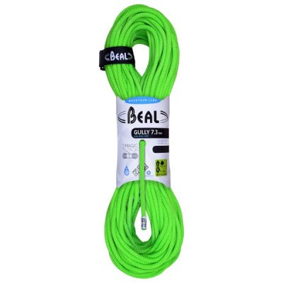 BEAL  Gully 7.3mm Golden Dry - Corde double Green 50 m