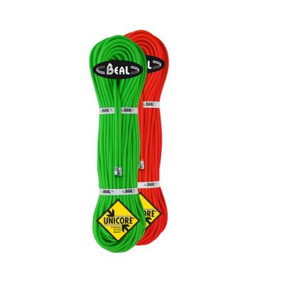 BEAL  Gully 7.3mm Golden Dry - Corde double Orange Green 2 x 60 m