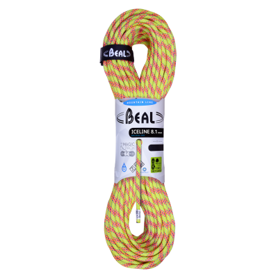 BEAL  Ice Line Golden Dry 8.1 Mm Rope 2 Units Jaune 50 m