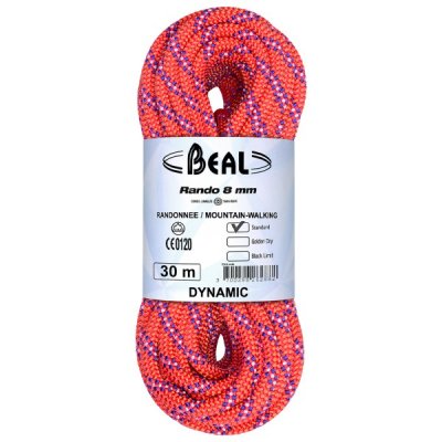 BEAL  - Rando 8 mm - Corde jumel&eacute;e taille 20 m, multicolore