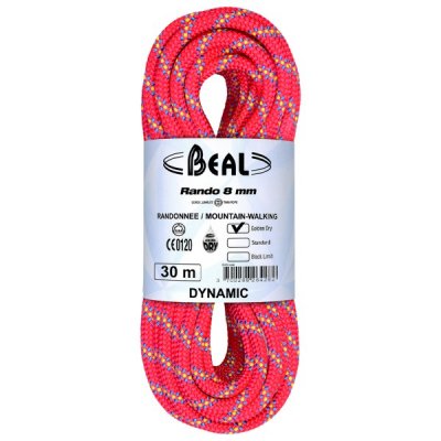 BEAL  - Rando Golden Dry 8 mm - Corde jumel&eacute;e taille 20 m, multicolore