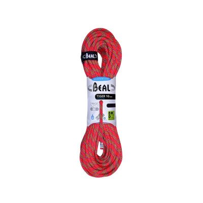 BEAL  - Tiger 10 mm Golden Dry - Corde &agrave; simple taille 70 m, rouge