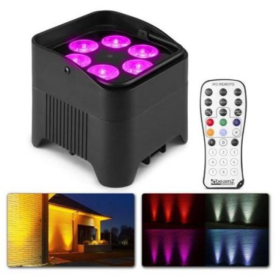 BEAMZ  BBP96S - Projecteur UPLIGHT PAR, 6x LED RGBAW-UV, 12W par LED, mode DMX