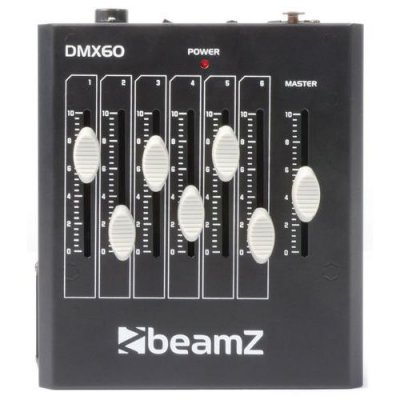 BEAMZ  BMX60 Contr&ocirc;leur DMX 6 canaux pour &eacute;clairage de sc&egrave;ne ou jeu de lumi&egrave;re disco