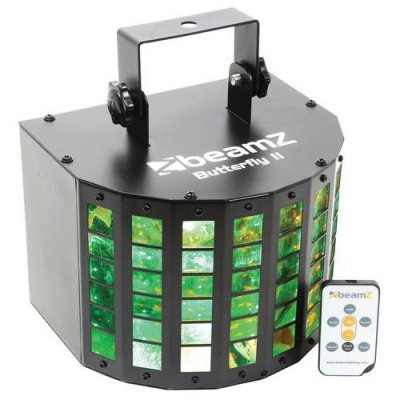 BEAMZ  Mini derby Butterfly II &agrave; LEDs, shows pr&eacute;programm&eacute;s, jeu de Lumi&egrave;res LED avec t&eacute;l&eacute;commande