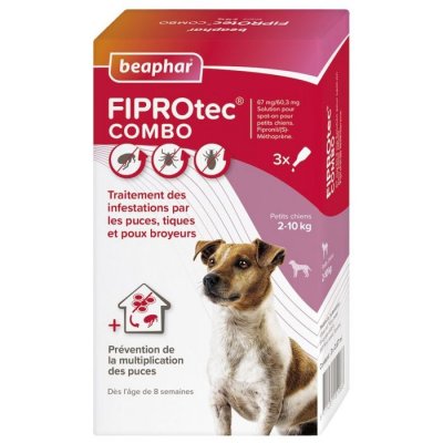 BEAPHAR Beapher - fiprotec - pipettes antiparasitaires - petit chien (5-10kg)
