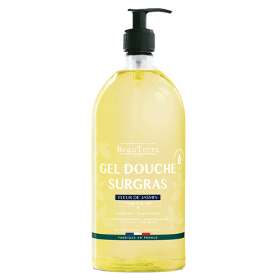 BEAUTERRA  gel douche surgras fleurs de jasmin 1litre