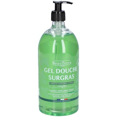 BEAUTERRA  gel douche surgras verveine citron 1litre