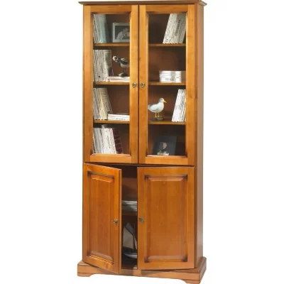 Beaux Meubles Pas Chers Biblioth&egrave;que 4 Portes Merisier