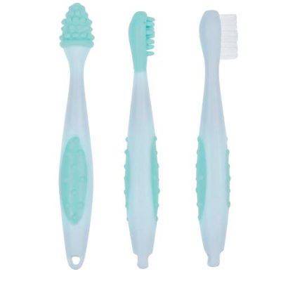 BEBE CONFORT B&eacute;b&eacute; Confort Set de 3 Brosses &agrave; Dents avec Etui Sailor