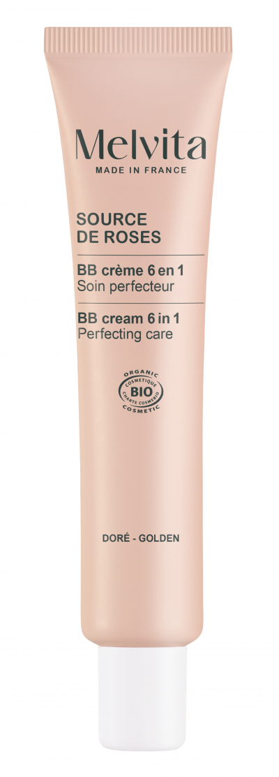 MELVITA B&eacute;b&eacute; Cr&egrave;me Source E Roses 6en1 Soin Perfecteur Dor&eacute; Bio  - Le Tube De 40ml