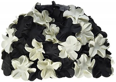 BECO  Gummi-Bl&uuml;tenhaube Chapeau Mixte, Blanc/Noir, Taille Unique