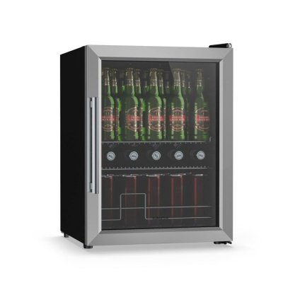 KLARSTEIN Beersafe R&eacute;frig&eacute;rateur &agrave; boissons 60 L porte vitr&eacute;e Frigo Mini bar 64x48 cm Eclairage LED