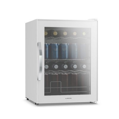 KLARSTEIN Beersafe R&eacute;frig&eacute;rateur &agrave; boissons porte vitr&eacute;e miroir Frigo Mini bar 64 x 48 cm 85 W 60 litres Blanc