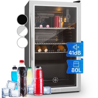 KLARSTEIN Beersafe xxl frigo 85 l classe g acier porte en verre