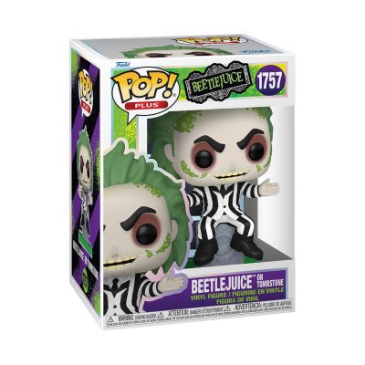 FUNKO Beetlejuice - Figurine Pop! Plus Beetlejuice Sur Pierre Tombale 9 Cm