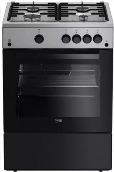 BEKO  - cuisini&egrave;re gaz 73l 4 feux noir fbg62031xcs - b100 FBG62031XCS