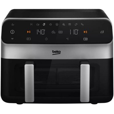 BEKO  - Friteuse &agrave; air chaud - AirFryer - 2 cuves - 9.5 L, Noir