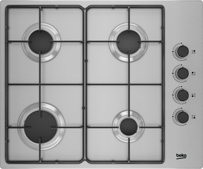 BEKO  Higg64103sxn 60 Cm Gas Hob 4 Burners Argent&eacute;