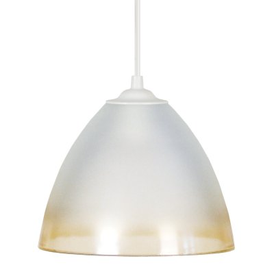 TOSEL BELGICA - Suspension cloche verre satin&eacute; ambre