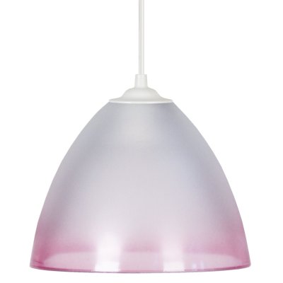TOSEL BELGICA - Suspension cloche verre satin&eacute; rose