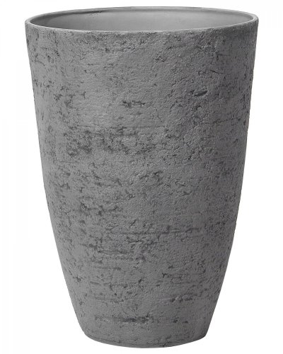 BELIANI  - Grand cache-pot gris en pierre en forme de vase CAMIA