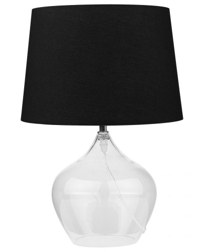 BELIANI  - Lampe de table en verre transparente / noire 45 cm OSUM