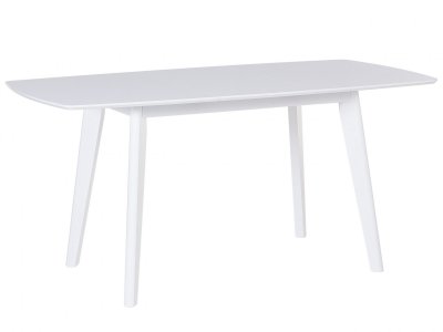 Beliani Table de cuisine extensible 120x160 blanche SANFORD - blanc