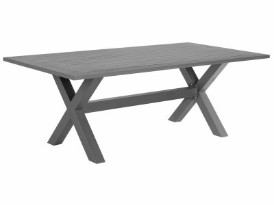 BELIANI  - Table de jardin en aluminium gris 200 x 105 cm CASCAIS