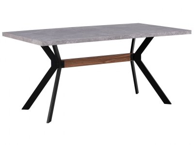 Beliani - Table de salle &agrave; manger effet b&eacute;ton 160 x 90 BENSON