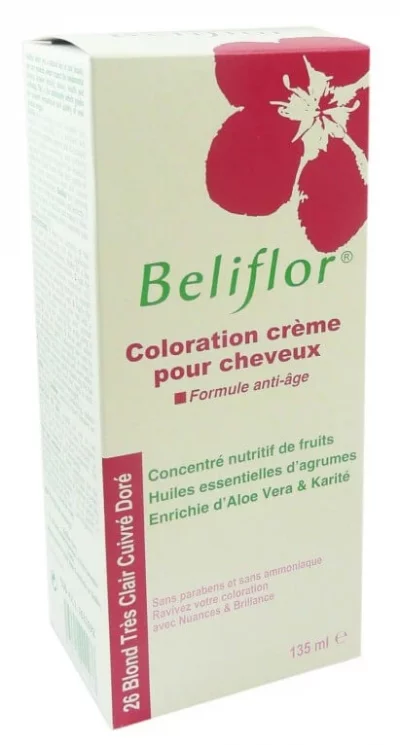 BELIFLOR  - Coloration Cr&egrave;me Blond Tr&egrave;s Clair Dor&eacute; cuivr&eacute; 26