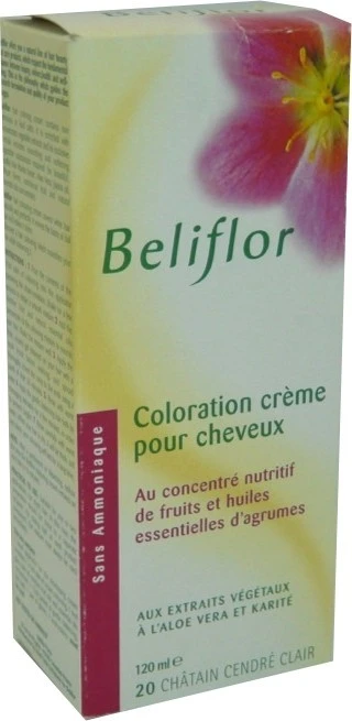 BELIFLOR  Coloration Cr&egrave;me Ch&acirc;tain Cendr&eacute; Clair N&deg;20 135 ml