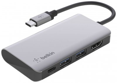 BELKIN  adaptateur usb-c multiport 4-en-1 AVC006BTSGY