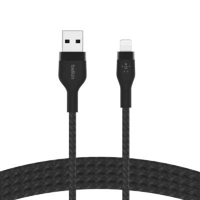 BELKIN  Boost Charge Pro Flex C&acirc;ble USB-A vers Lightning (noir) - 3 m