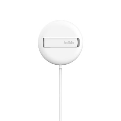 BELKIN  BoostCharge Pro Socle de recharge aimant&eacute; Qi2 avec Chargeur Secteur (Blanc)