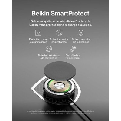 BELKIN  BoostCharge Pro Socle de recharge aimant&eacute; Qi2 (Noir)