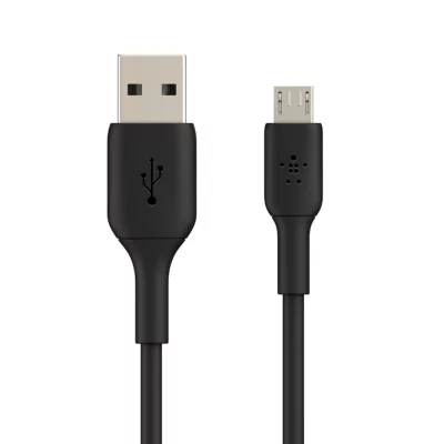 BELKIN  USB A - Micro-USB, 2m c&acirc;ble USB USB 2.0 Micro-USB B Noir