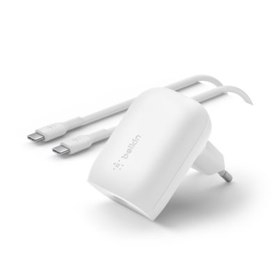 BELKIN  Wca005vf1mwh-b6 Usb-c Charger 30w Blanc