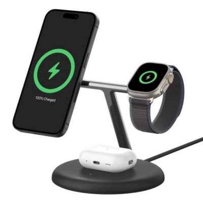 BELKIN  WIZ023VFWH, Int&eacute;rieure, USB, Recharge sans fil, Blanc