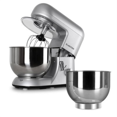 KLARSTEIN Bella argentea set complet robot de cuisine + r&eacute;cipients - argent&eacute;