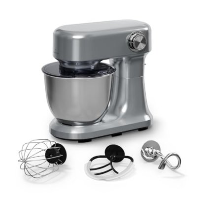 KLARSTEIN Bella Evo Robot P&acirc;tissier 1500W 5L Bol Inox 12 Vitesses Syst&egrave;me Plan&eacute;taire Robot Cuisine Argent