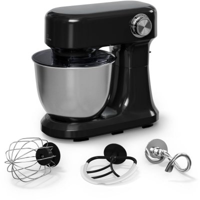 KLARSTEIN Bella Evo Robot P&acirc;tissier 1500W 5L Bol Inox 12 Vitesses Syst&egrave;me Plan&eacute;taire Robot de Cuisine Noir